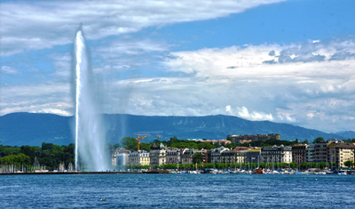 Lake Geneva near Geneva, Switzerland 