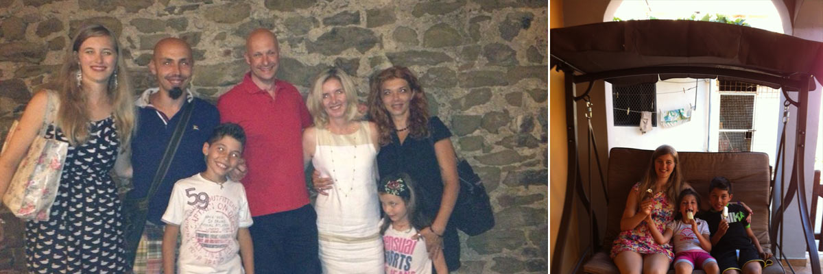 Andrea con la sua famiglia