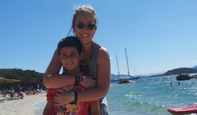 Il figlio di Antonella e una ragazza alla pari