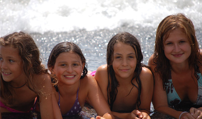 Au pair da Camilla sulla spiaggia con i bambini