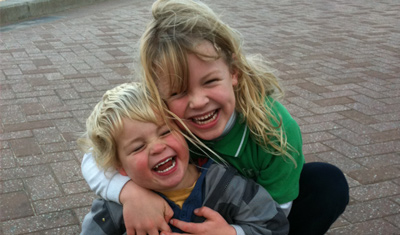 Fiona's children are laughing all the time 