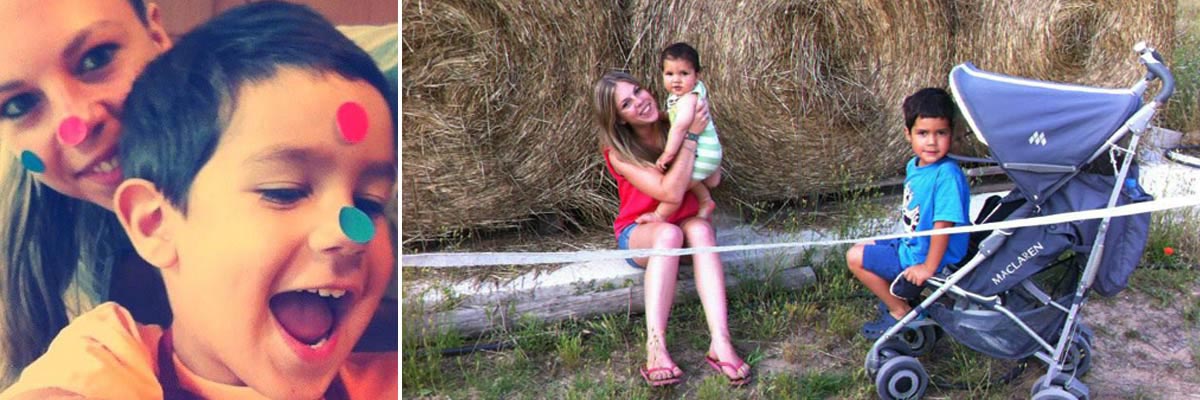 La au pair de Iolanda con sus hijos