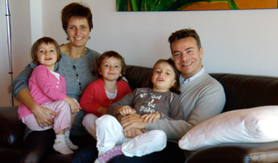 Maria con la sua famiglia