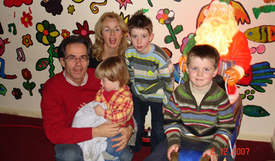 Michael, his wife and their kids