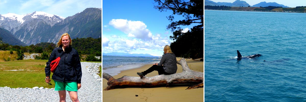 Jennifer reiste auch viel rum in Neuseeland