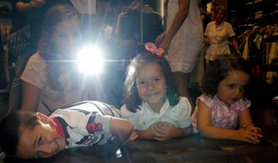 Josefin with her host children