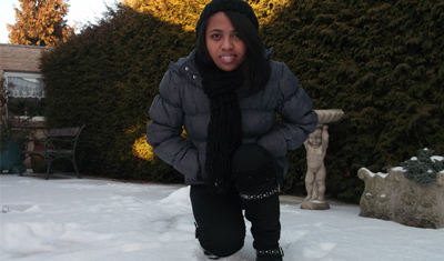 Malalatiana dans la neige