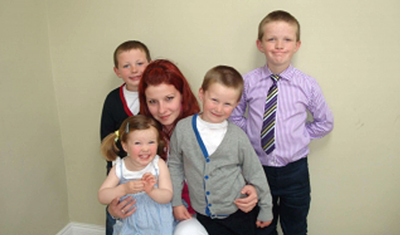 Nikola and her 4 au pair kids 
