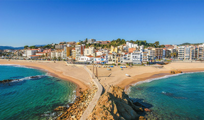 Blue water at the Spanish coast. 