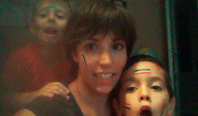 Stefanie con i bambini