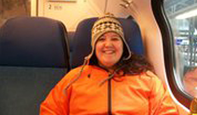 Ursula in the train
