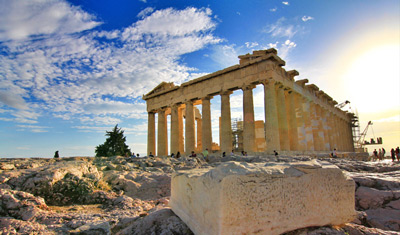 Athen ein Tempel aus der Antike