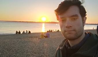 Borja with sunset in background