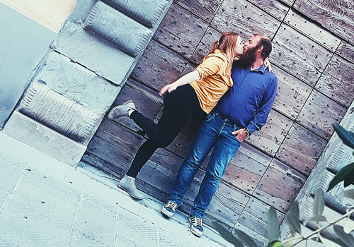 Au pair couple Jenni and Henry in Italy