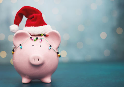 A pink piggy bank