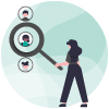 Icon Find with magnifying glass