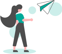 Icon Contact - Woman with paperplane